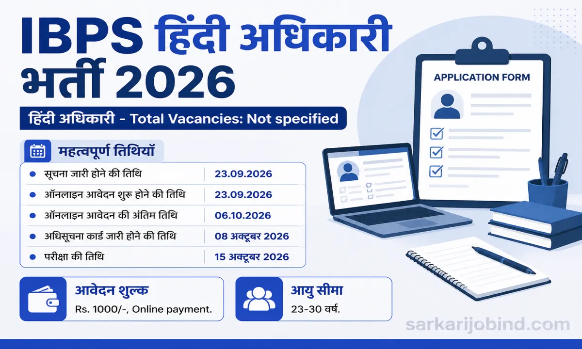 IBPS Hindi Officer Recruitment 2026